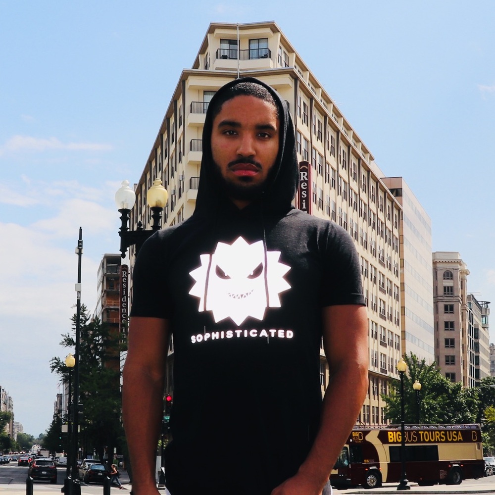 Black SOPHISTICATED Short Sleeve Hoodie